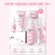 Facial Skin Care Set Skin Cleaning Sakura Skincare Set For Women Girls With Cleanser Toner Face Serum Cream Eye Cream