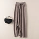 BELIARST Cashmere pants ladies high waist wide leg pants casual knitted trousers 2021 winter 100% pure wool loose women's pants