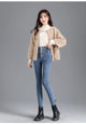 Thermal Winter Thick Fleece High-waist Warm Skinny Jeans Thick Women Stretch Button Pencil Pants Mom Casual Velvet Jeans