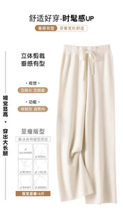 BELIARST Cashmere pants ladies high waist wide leg pants casual knitted trousers 2021 winter 100% pure wool loose women's pants