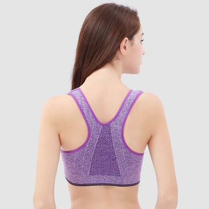 Women Front Buckle Zipper Bra Ladies Professional Shockproof Vest Running Yoga Fitness Sports Bra Weight loos Workout