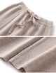 Women's Cashmere wide leg pants casual loose solid color knitted women's cashmere wide leg pants S-XXXL