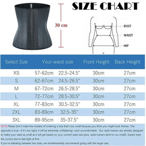 OUZEY 25 Bones Latex Waist Trainer Corset Underbust Cincher Slimming Belt Girdle Shapewear Women Enhancer Tummy Control Belly