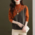 Half Turtleneck Sweater for Women Autumn Winter 2024 New Mother's Wear with Jacquard Casual Loose Pullover Top Bottoming