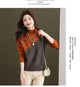 Half Turtleneck Sweater for Women Autumn Winter 2024 New Mother's Wear with Jacquard Casual Loose Pullover Top Bottoming