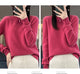 New autumn and winter 100% Merino pure color O-neck cashmere sweater women's casual knitted top pullover