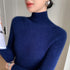 Women Turtleneck Basics Cashmere Sweater Autumn Winter Pullover 100% Merino Wool Knitwear Female Soft Slim Knitting New Top