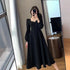 Long Puff Sleeve Solid Elegant Dress Women Clothing Wedding Guest New Year Women Fashion High Waist Slim Evening Party Dresses