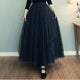 Half Length Skirt Spring and Autumn Three-layer Mesh Skirt Pettiskirt Long Princess Skirt Large Swing Skirt