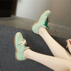 AIYUQI Women Sneakers New Genuine Leather Retro German Training Shoes Women Winter Velvet Fur Flat Casual Shoes Women