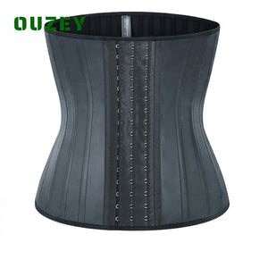 OUZEY 25 Bones Latex Waist Trainer Corset Underbust Cincher Slimming Belt Girdle Shapewear Women Enhancer Tummy Control Belly