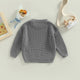 Infant Toddler Crew Neck Sweaters Cozy Long Sleeve Knit Pullovers in Vibrant Solid Colors for Little Ones