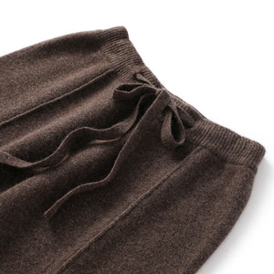 Women's Cashmere wide leg pants casual loose solid color knitted women's cashmere wide leg pants S-XXXL