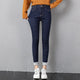 2023 Women Thermal Jeans Winter Snow Warm Plush Stretch Jeans Lady Skinny Thicken Fleece Denim Long Pants Retro Pencil Trousers