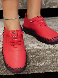 2024 New Spring Casual Women Shoes Platform Loafers 2024 Lace Up Leather Flats Slip-On Mom Shoe Mujer Zapatos Chaussure Femme