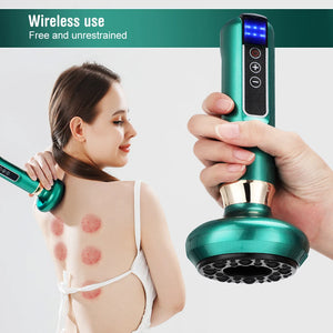 JYouCare rechargeable Vacuum Cupping Device skin Scraping Massager jars Heating guasha Suction cups Therapy guasha health beauty