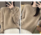 New autumn and winter 100% Merino pure color O-neck cashmere sweater women's casual knitted top pullover