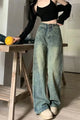 Vintage 90S Baggy Straight Denim Trousers Female Y2K High Waist Loose Wide Leg Jeans Women Streetwear All-Match Casual Pants New