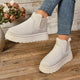 2024 Winter Women Short Plush Warm Snow Boots Casual Shoes  New Suede Fur Chelsea Ankle Boots Flats Platform Ladies Shoes Botas