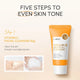 LAIKOU Vitamin C Face Care Cream Set 5pcs/set Deep Cleansing Moisturizing Remove Dark Spots Brightening Korean Skin Care