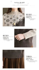 Half Turtleneck Sweater for Women Autumn Winter 2024 New Mother's Wear with Jacquard Casual Loose Pullover Top Bottoming