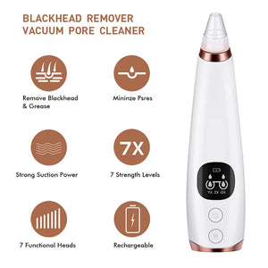 Electric Blackhead Remover Vacuum Acne Cleaner Black Spots Removal Facial Deep Cleansing Pore Cleaner Machine Skin Care Tools