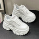 Rimocy White Black Chunky Sneakers Women Spring Autumn Thick Bottom Dad Shoes Woman Fashion PU Leather Platform Sneakers Ladies