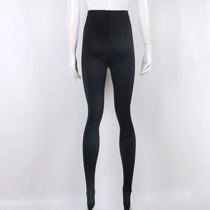 Korean Fashion Winter Black High Waisted Skinny Y2K Women Pants Sexy Glitter Casual Club 2023 Leggings Pants Long