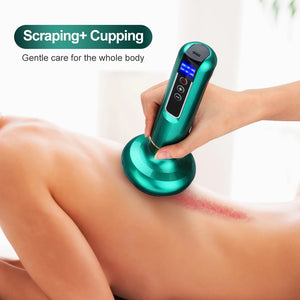 JYouCare rechargeable Vacuum Cupping Device skin Scraping Massager jars Heating guasha Suction cups Therapy guasha health beauty