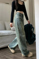 Vintage 90S Baggy Straight Denim Trousers Female Y2K High Waist Loose Wide Leg Jeans Women Streetwear All-Match Casual Pants New