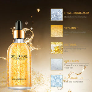 100ml 24k Gold Hyaluronic Acid Nicotinamide Face Serum Anti Aging Facial Lifting Collagen Essence Skin Care Whitening Serum