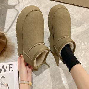 2023 New Classic Thickened Fluff Women's Snow Boots Comfortable Warm Ankle Boots Women Winter Ladies Shoes Chunky Botas Mujer