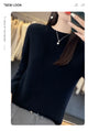 New autumn and winter 100% Merino pure color O-neck cashmere sweater women's casual knitted top pullover