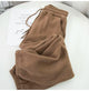 Winter Fleece Harem Pants Women Unisex Loose Wide Leg Sweatpants High Waist Drawstring Comfortable Straight Baggy Sweatpants