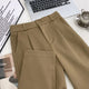 Chic Woolen Pants Women's Harem Pencil Pants 2024 Fall Winter High Waisted Casual Thick Suit Pants Office Lady Women Trousers