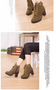 2023 New Spring Winter Women Pumps Boots High Quality Lace-up European Ladies Shoes PU High Heels Boots Fast Delivery