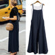 Women Straps Jumpsuit Summer Solid Color Wide Leg Pants Dungaree Bib Overalls Casual Loose Sleeveless Cotton Linen Jumpsuits 5Xl