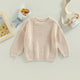 Infant Toddler Crew Neck Sweaters Cozy Long Sleeve Knit Pullovers in Vibrant Solid Colors for Little Ones