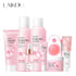 LAIKOU 8Pcs Sakura Facial Skin Care Set Moisturizing Nourishing Serum Soothing Cream Repairing Lip Balm Hand Cream Beauty Makeup