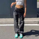 Women Wide Leg Baggy Jeans Lady Vintage Punk Low Rise Waist Loose Denim Pants Streetwear Fashion Trashy Long Skater Trousers